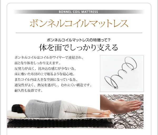 搬入・組立・簡単 寝心地が選べる ホテルダブルクッション 脚付きマットレスボトムベッド プレミアムボンネルコイルマットレス付き セミダブル