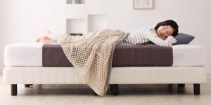 搬入・組立・簡単 寝心地が選べる ホテルダブルクッション 脚付きマットレスボトムベッド プレミアム2層ポケットコイルマットレス付き セミダブル