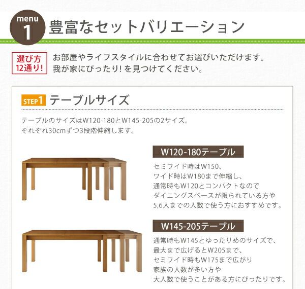 スーパSALE10倍＆4時間限定10％OFF ダイニングテーブル 伸縮 暮らしに合わせて使える 3段階伸縮ダイニングシリーズ ダイニングテーブル単品 W120-180