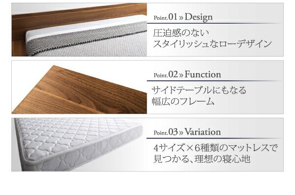 スーパSALE10倍＆4時間限定10％OFF シンプルモダンデザインフロアローステージベッド スタンダードポケットコイルマットレス付き セミダブル
