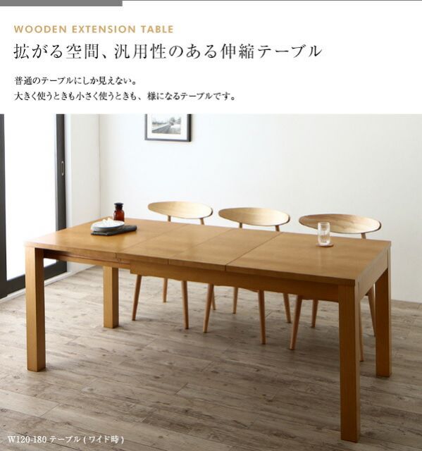 スーパSALE10倍＆4時間限定10％OFF ダイニングテーブル 最大205cm 3段階伸縮 ワイドサイズデザインダイニングシリーズ ダイニングテーブル単品 W145-205