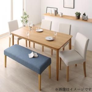 スーパSALE10倍＆4時間限定10％OFF 選べる8パターン 天然木 カバーリング ダイニング 6人 6点セット(テーブル+チェア4脚+ベンチ1脚) W150