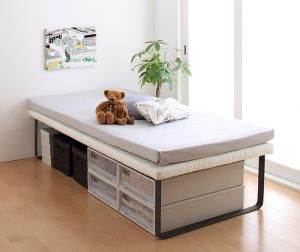 スーパSALE10倍＆4時間限定10％OFF 親子ベッド 薄型・抗菌国産ポケットコイルマットレス付き 上段ベッド シングル