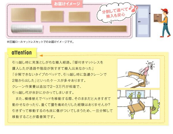 工具いらずの組み立て・分解簡単収納ベッド ボンネルコイルマットレス付き シングル