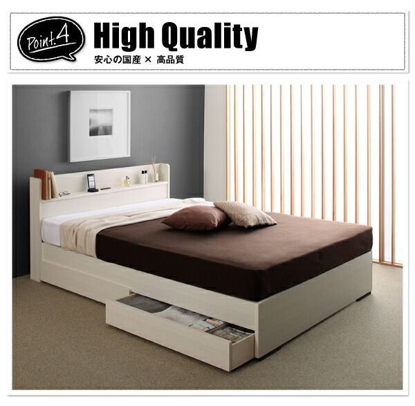 工具いらずの組み立て・分解簡単収納ベッド ボンネルコイルマットレス付き シングル