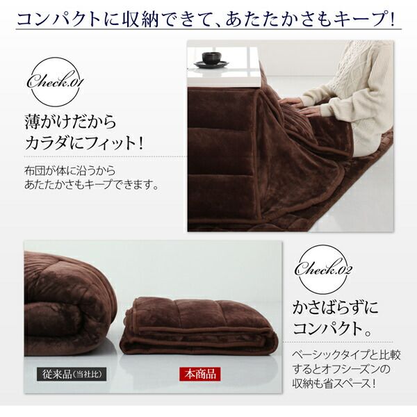 スーパSALE10倍＆4時間限定10％OFF こたつ布団セット アーバンモダンデザインこたつ 省スペースタイプ こたつ3点セット(テーブル＋掛・敷布団) 鏡面仕上 正方形(75×75cm)