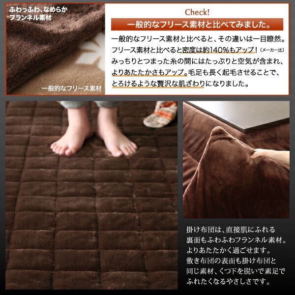スーパSALE10倍＆4時間限定10％OFF こたつ布団セット モダンスタイル ストライプサテンカバー＆防ダニこたつ布団シリーズ 掛布団&敷布団2点セット(カバーは別売) 5尺長方形(90×150cm)天板対応