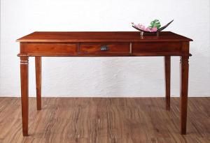 スーパSALE10倍＆4時間限定10％OFF テイストファニチャー（ダイニングシリーズ） 天然木マホガニー材アンティーク調アジアンダイニングシリーズ ダイニングテーブル W130