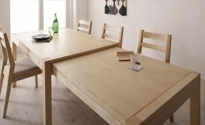 スーパSALE10倍＆4時間限定10％OFF ダイニングテーブル 伸縮 無段階で広がる スライド伸縮テーブルダイニングシリーズ ダイニングテーブル単品 W120-200