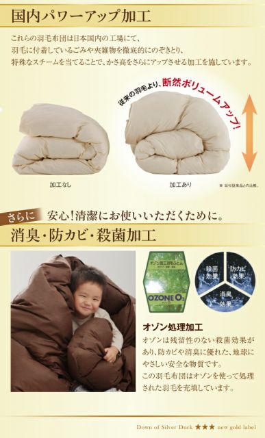 スーパSALE10倍＆4時間限定10％OFF MITAS寝具SELECT 羽根布団 日本製防カビ消臭 ダックダウン ニューゴールドラベル 羽毛掛布団 キング
