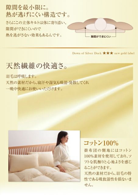 スーパSALE10倍＆4時間限定10％OFF 極厚布団 日本製ダックダウンニューゴールドラベル羽毛布団8点セット プレミアム敷布団タイプ 硬わた入りボリュームタイプ シングル8点セット
