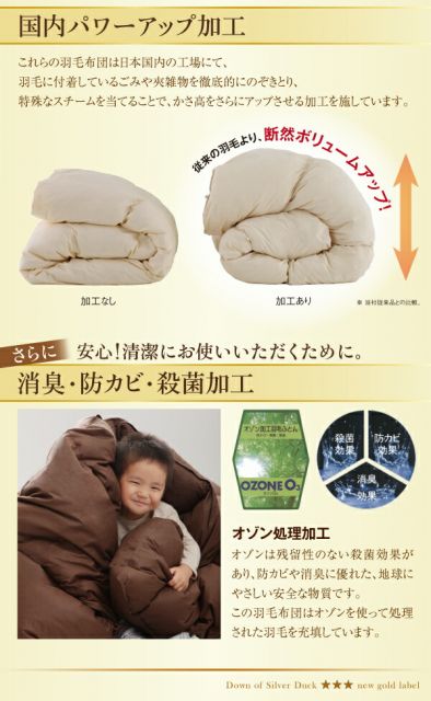 スーパSALE10倍＆4時間限定10％OFF MITAS寝具SELECT 羽毛布団 日本製防カビ消臭 ダックダウン ニューゴールドラベル 羽毛布団10点セット ベッドタイプ キング10点セット