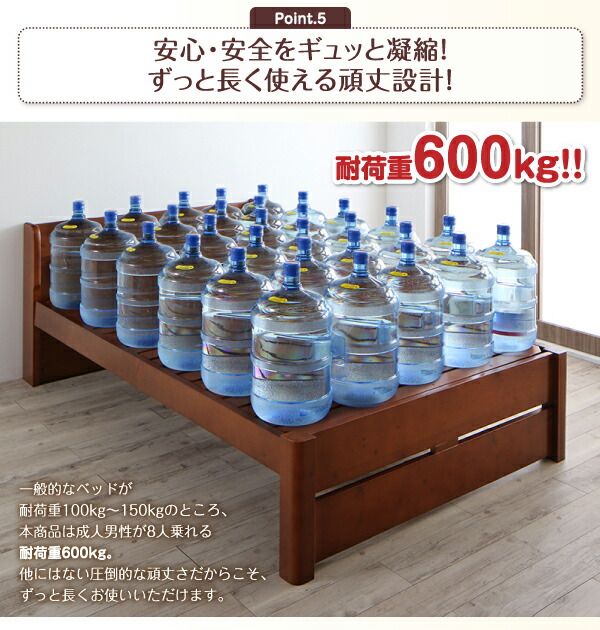 スーパSALE10倍＆4時間限定10％OFF 家族の成長に合わせて高さ調節できる頑丈すのこファミリーベッド 国産カバーポケットコイルマットレス付き ワイドK240(SD×2)