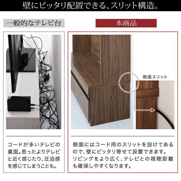 スーパSALE10倍＆4時間限定10％OFF テレビボード テレビ台 TV台 ハイタイプ 55型 55インチ 大型テレビ 収納 シリーズ 収納付き 棚 キャビネット 家電収納 引き出し AVラック ディスプレイ  木目 鏡面 強化壁面 テレビボード