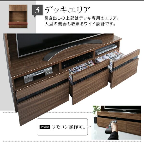 スーパSALE10倍＆4時間限定10％OFF テレビボード テレビ台 TV台 ハイタイプ 55型 55インチ 大型テレビ 収納 シリーズ 収納付き 棚 キャビネット 家電収納 引き出し AVラック ディスプレイ  木目 鏡面 強化壁面 テレビボード