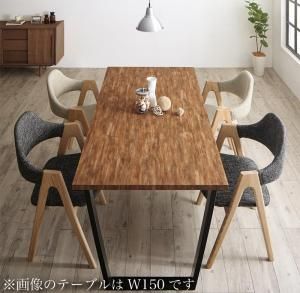 スーパSALE10倍＆4時間限定10％OFF ダイニングセット（テーブル&チェア） 古木風×スチール脚ナチュラルモダンデザインダイニング 4人 5点セット(テーブル+チェア4脚) NA W120