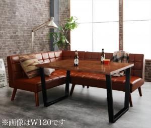 スーパSALE10倍＆4時間限定10％OFF ダイニングセット（テーブル&ソファ） 古木風 ヴィンテージ アメリカンスタイル リビングダイニング 3人 3点セット(テーブル+2Pソファ1脚+アームソファ1脚) 左アーム W150