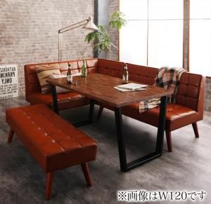 スーパSALE10倍＆4時間限定10％OFF ダイニングセット（テーブル&ソファ ベンチ） 古木風 ヴィンテージ アメリカンスタイル リビングダイニング 5人 4点セット(テーブル+ソファ1脚+アームソファ1脚+ベンチ1脚) 左アーム W150