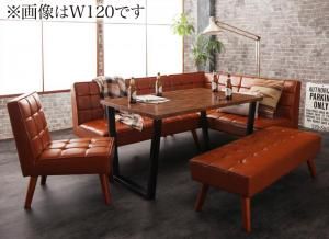 スーパSALE10倍＆4時間限定10％OFF ダイニングセット（テーブル&ソファ チェア ベンチ） 古木風 ヴィンテージ アメリカンスタイル リビングダイニング 6人 5点セット(テーブル+ソファ1脚+アームソファ1脚+チェア1脚+ベンチ1脚) 右アーム W150