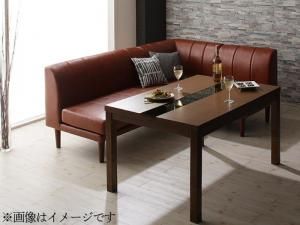 スーパSALE10倍＆4時間限定10％OFF ダイニングセット（テーブル&ソファ） こたつもソファも高さ調節 アーバンモダン・リビングダイニングセット 3人 4点セット(テーブル+2Pソファ1脚+1Pソファ1脚+コーナーソファ1脚) W120