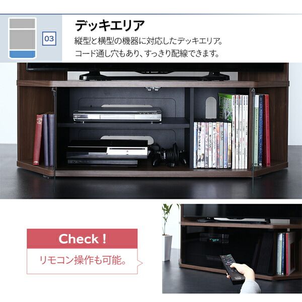 スーパSALE10倍＆4時間限定10％OFF ハイタイプコーナーテレビボード 2点セット(テレビボード+キャビネット)
