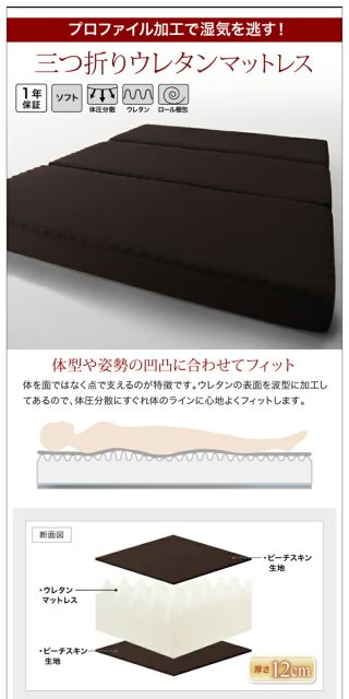 スーパSALE10倍＆4時間限定10％OFF 北欧ヴィンテージ 棚・コンセント付き収納ベッド 国産カバーポケットコイルマットレス付き シングル