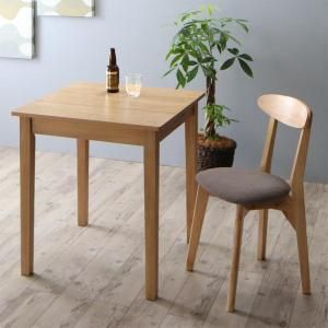 スーパSALE10倍＆4時間限定10％OFF 北欧テイスト ダイニング 2点セット(テーブル＋チェア1脚) ナチュラル W68