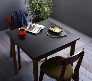 スーパSALE10倍＆4時間限定10％OFF ダイニングセット（テーブル&チェア） カフェ ヴィンテージ ダイニング 2人 3点セット(テーブル+チェア2脚) ブラック×ブラウン W68