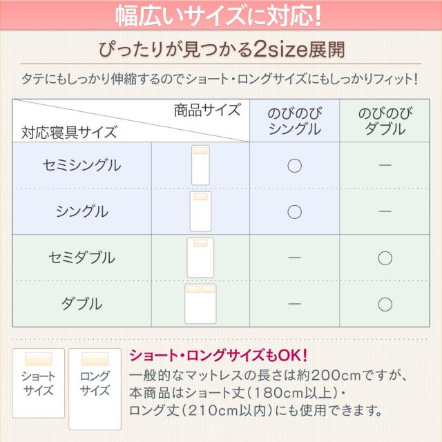 スーパSALE10倍＆4時間限定10％OFF MITAS寝具SELECT ショート・ロングサイズにもぴったりフィット のびのびフィットシーツ ニット地タイプ ダブル