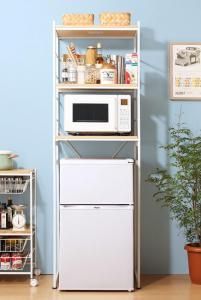 スーパSALE10倍＆4時間限定10％OFF キッチン収納 冷蔵庫上のスペースを有効活用できる インテリアキッチンラック