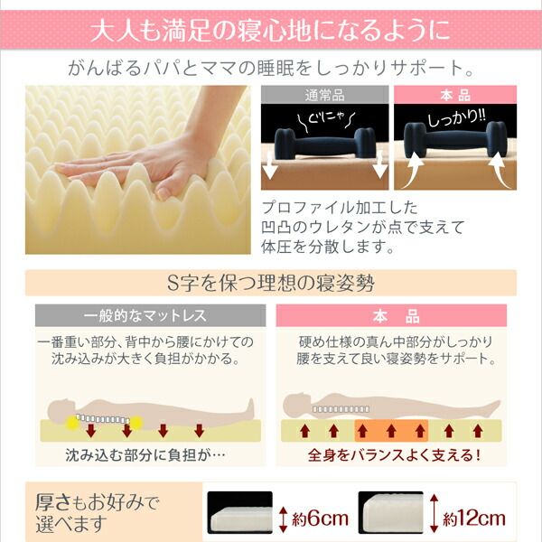 スーパSALE10倍＆4時間限定10％OFF MITAS寝具SELECT マットレス 三つ折り コンパクト 収納 ファミリー 子供 日本製 川の字 ゆったり 6サイズ 大きい 折り畳み 折りたたみ 厚さが選べる ワイドK280 厚さ6cm