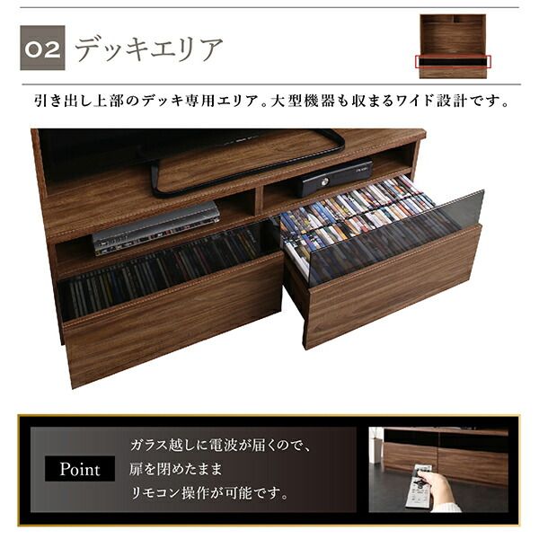 スーパSALE10倍＆4時間限定10％OFF リビング収納 チェスト キャビネット タンス テレビ台 ミドルタイプテレビボードシリーズ 2点セット(テレビボード+キャビネット) ガラス扉