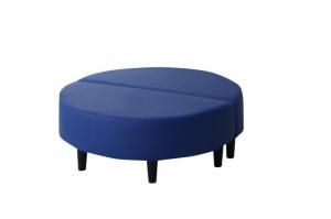 スーパSALE10倍＆4時間限定10％OFF スタンダードソファ デザインソファ 空間に合わせて色と形を選ぶレザーカバーリング待合ロビーソファ ソファ2点セット 円形 2P×2