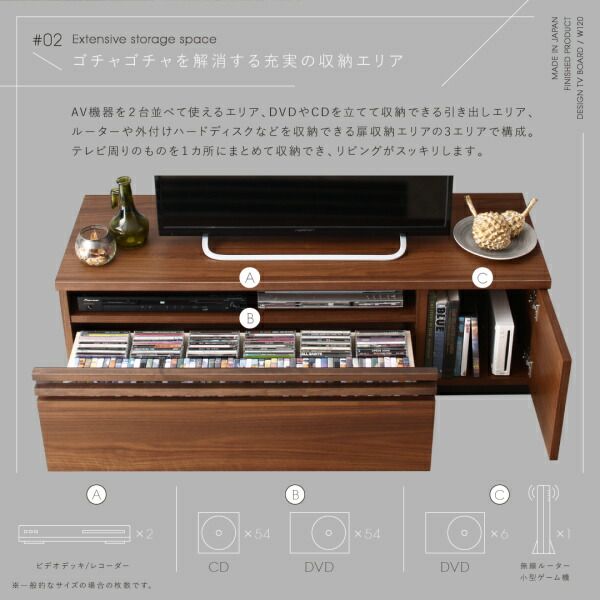 スーパSALE10倍＆4時間限定10％OFF テレビ台 国産 120cm 完成品 テレビボード ローボード 収納 TV台 TVボード 日本製 国産 ホワイト 白 ブラウン ナチュラル 60インチ 55インチ 50インチ 60型 55型 50型