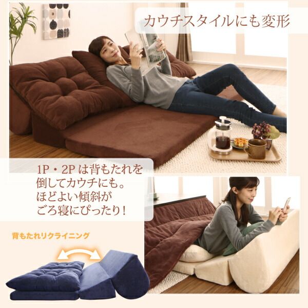 スーパSALE10倍＆4時間限定10％OFF フロアソファ ふわふわなめらかマイクロファイバーフロアコーナーソファ ソファ6点セット コの字 2P×4+コーナー×2