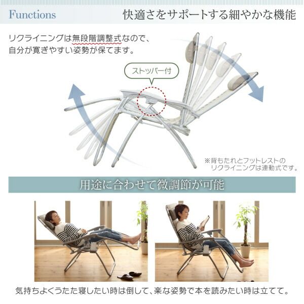 スーパSALE10倍＆4時間限定10％OFF リラックスチェア 屋内外で使える 無段階リクライニング折りたたみ式リラックスチェア 木調肘かけ