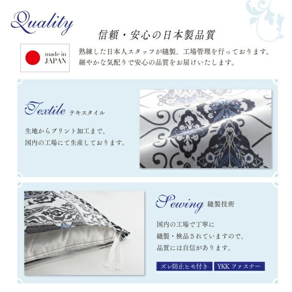 スーパSALE10倍＆4時間限定10％OFF MITAS寝具SELECT 掛け布団カバー 布団カバーセット 日本製・綿100％ 地中海リゾートデザインカバーリング 布団カバーセット ベッド用 43×63用 クイーン4点セット
