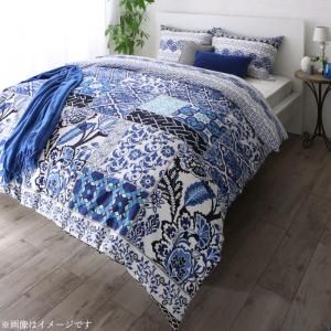 スーパSALE10倍＆4時間限定10％OFF MITAS寝具SELECT 掛け布団カバー 布団カバーセット 日本製・綿100％ 地中海リゾートデザインカバーリング 布団カバーセット 和式用 50×70用 セミダブル3点セット