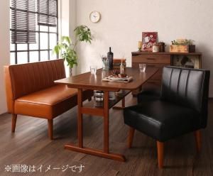 スーパSALE10倍＆4時間限定10％OFF ダイニングセット（テーブル&ソファ） ファミリー向け 棚付き ソファダイニングセット 4人 4点セット(テーブル+2Pソファ1脚+1Pソファ2脚) W150