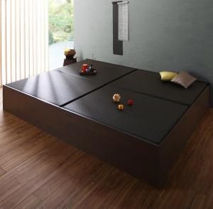 スーパSALE10倍＆4時間限定10％OFF MITAS寝具SELECT お客様組立 布団が収納できる・美草・小上がり畳連結ベッド ベッドフレームのみ ワイドK280