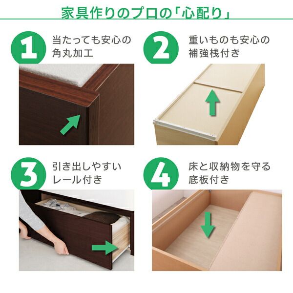 スーパSALE10倍＆4時間限定10％OFF お客様組立 コンパクトに壁付けできる国産ファミリー収納連結ベッド スタンダードボンネルコイルマットレス付き A+Bタイプ ワイドK240(SD×2)