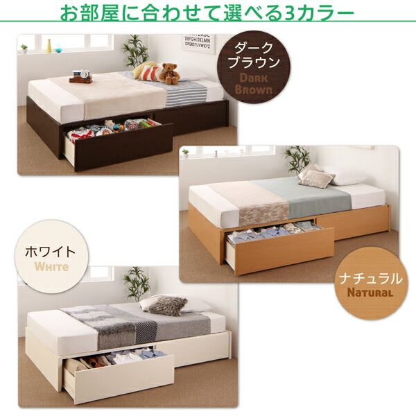 スーパSALE10倍＆4時間限定10％OFF お客様組立 コンパクトに壁付けできる国産ファミリー収納連結ベッド スタンダードボンネルコイルマットレス付き A+Bタイプ ワイドK240(SD×2)