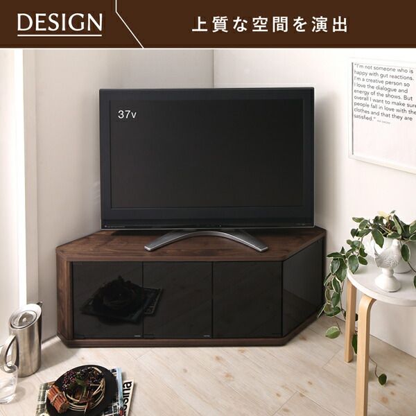 スーパSALE10倍＆4時間限定10％OFF リビング収納 チェスト キャビネット タンス テレビ台 角度調節可能 隠しキャスター付き ハーフコーナーテレビボード 幅115