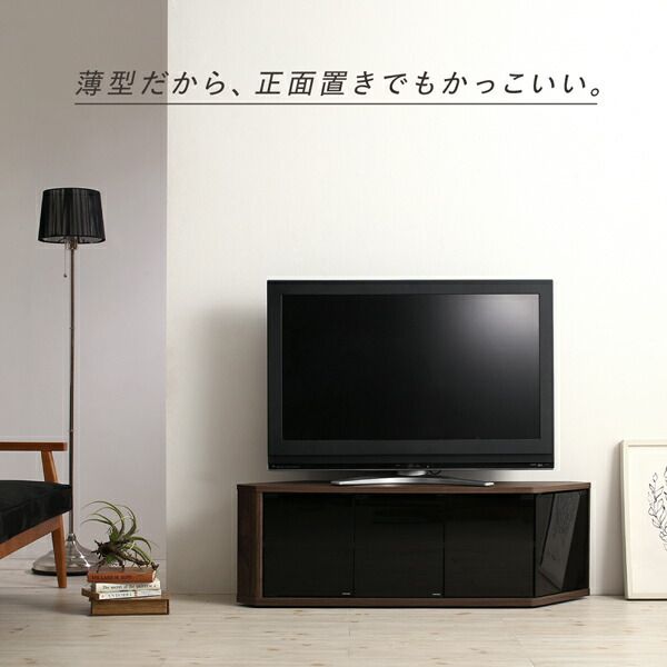 スーパSALE10倍＆4時間限定10％OFF リビング収納 チェスト キャビネット タンス テレビ台 角度調節可能 隠しキャスター付き ハーフコーナーテレビボード 幅115