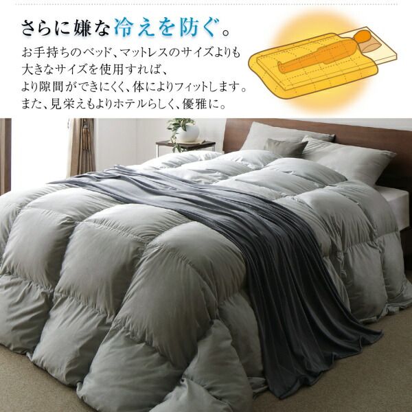 スーパSALE10倍＆4時間限定10％OFF MITAS寝具SELECT 羽根布団 洗濯機で洗える エクセルゴールドラベル フランス産ダウン90％ 羽毛薄掛け布団 セミダブル