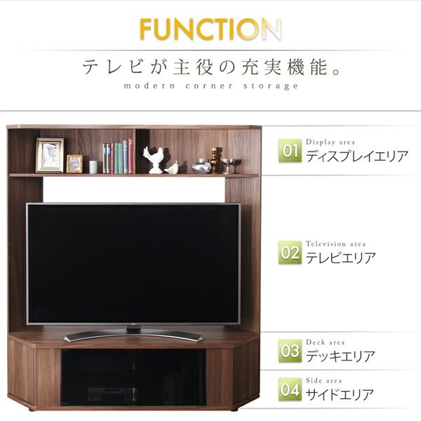 スーパSALE10倍＆4時間限定10％OFF リビング収納 チェスト キャビネット タンス テレビ台 ハイタイプコーナーテレビボード テレビボード 150 161 40