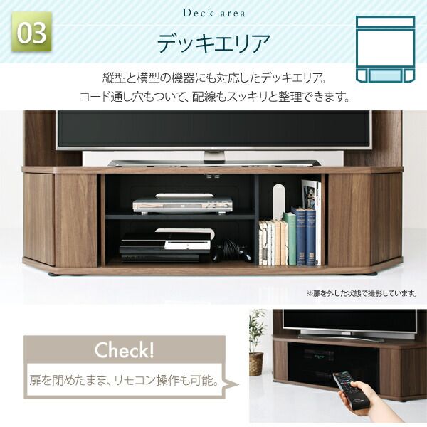 スーパSALE10倍＆4時間限定10％OFF リビング収納 チェスト キャビネット タンス テレビ台 ハイタイプコーナーテレビボード キャビネット 59 161 29