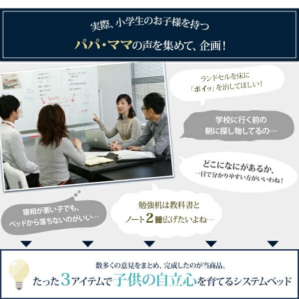 ロフトシステムベッド 分割使用可能 宮付き システムベッド ベッド デスク ブックシェルフ デスクベッド おしゃれ 木製 子供 大人用 子供部屋 お客様組立 子供がすくすく育つ ランドセルラック付木目調システムベッド ベッドフレームのみ シングル