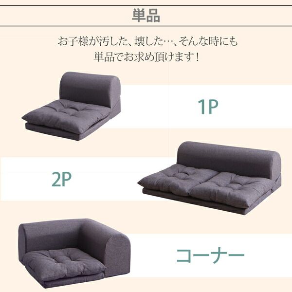 スーパSALE10倍＆4時間限定10％OFF フロアコーナーソファ ソファ3点セット 1P+2P+コーナー