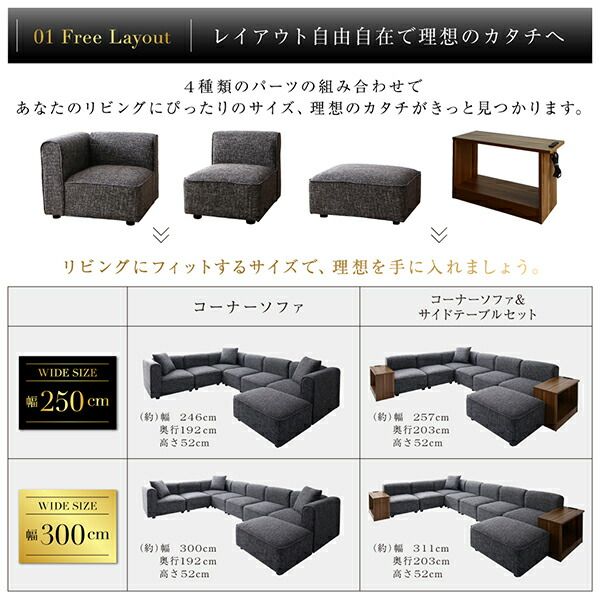スーパSALE10倍＆4時間限定10％OFF コーナーソファ レイアウト自由自在大型L字モダンデザインコーナーソファ ソファ 肘あり 1P